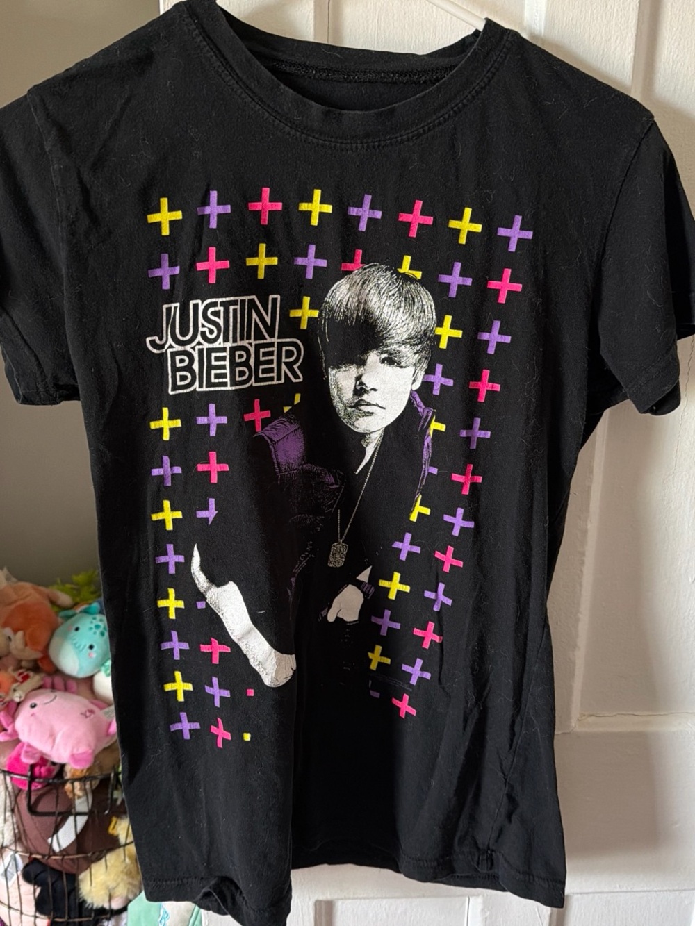 Justin Bieber Black Graphic Tee - Youth Pop Tour Style